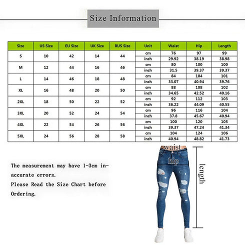 Stylish Ripped Denim Harem Pants for Men - Comfortable Casual Fit